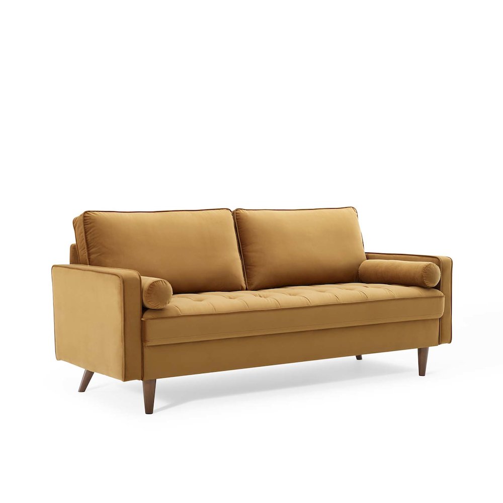 Valour Performance Velvet Sofa. Picture 1