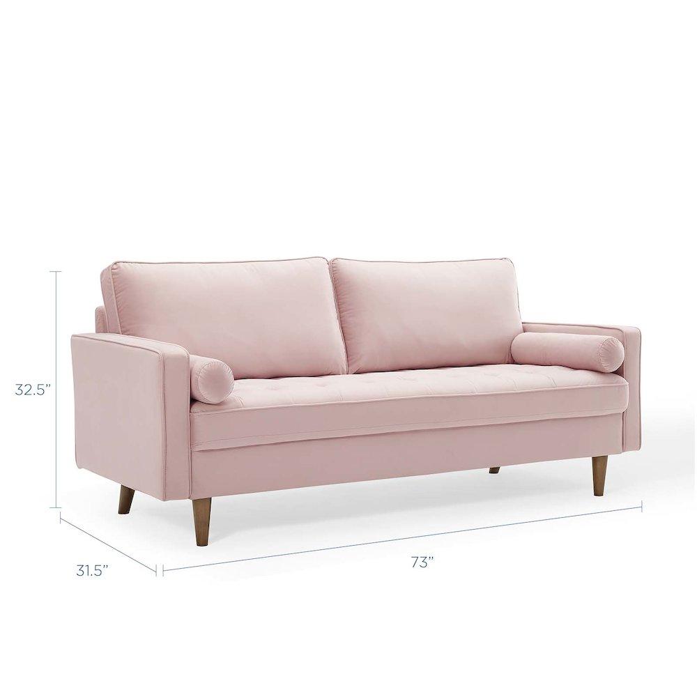 Valour Performance Velvet Sofa. Picture 3
