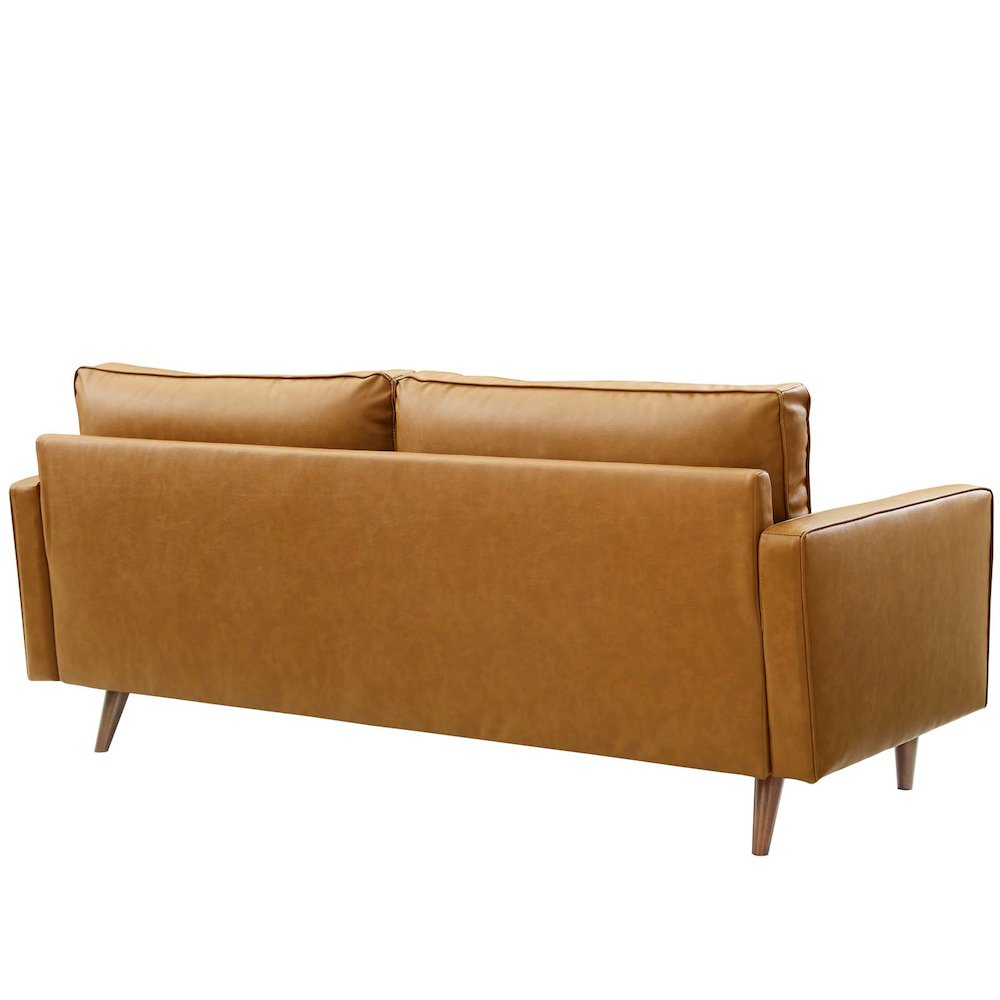 Valour Tufted Vegan Leather Sofa. Picture 6