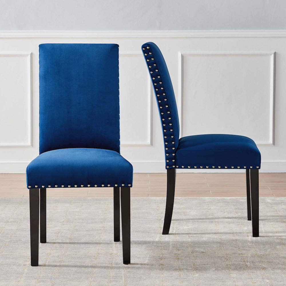Parcel Performance Velvet Dining Side Chairs Set of 2. Picture 10