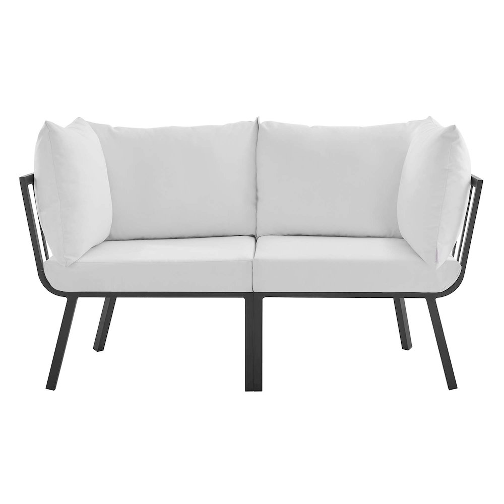 Riverside 2 Piece Outdoor Patio Aluminum Sectional Sofa Set. Picture 5