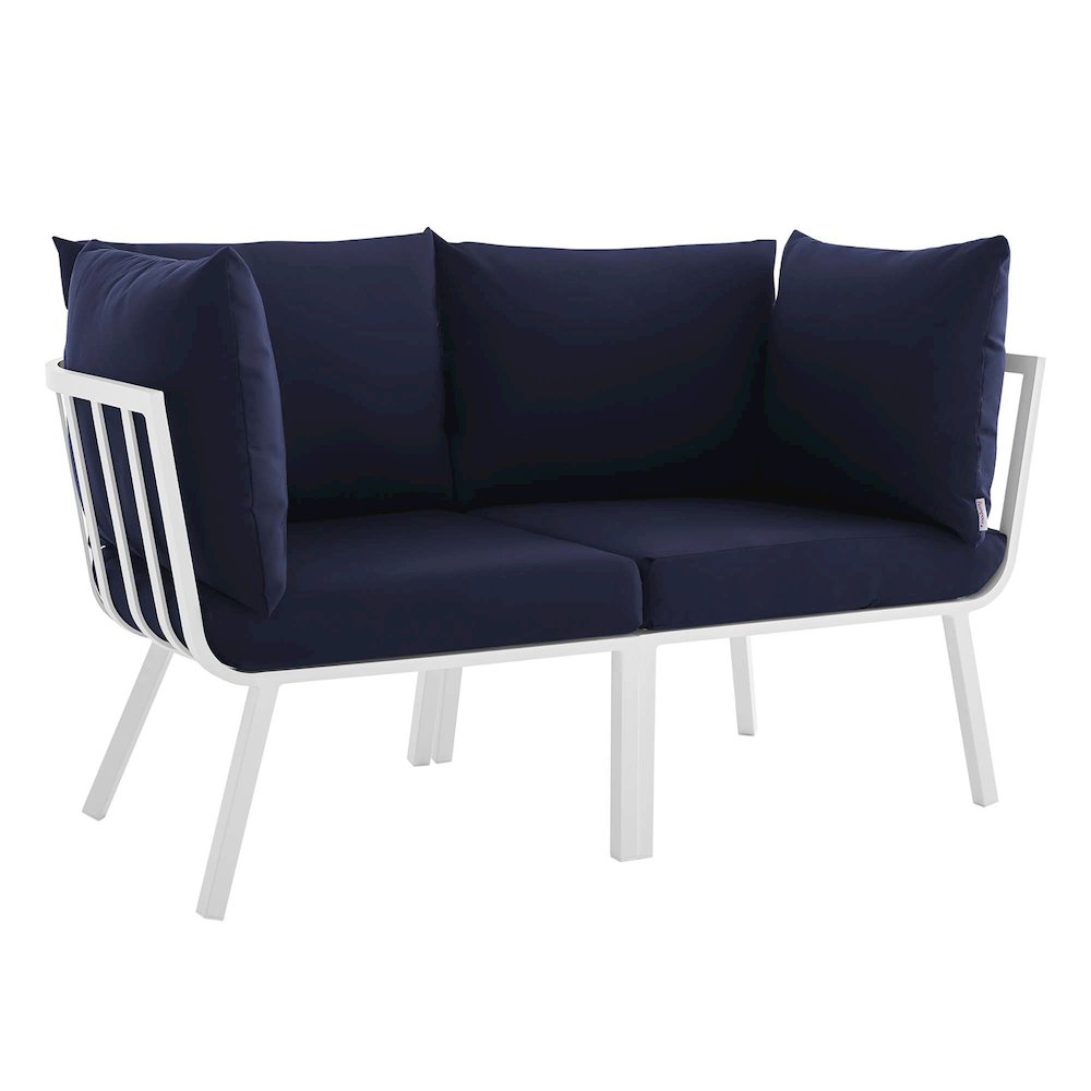 Riverside 2 Piece Outdoor Patio Aluminum Sectional Sofa Set. Picture 1