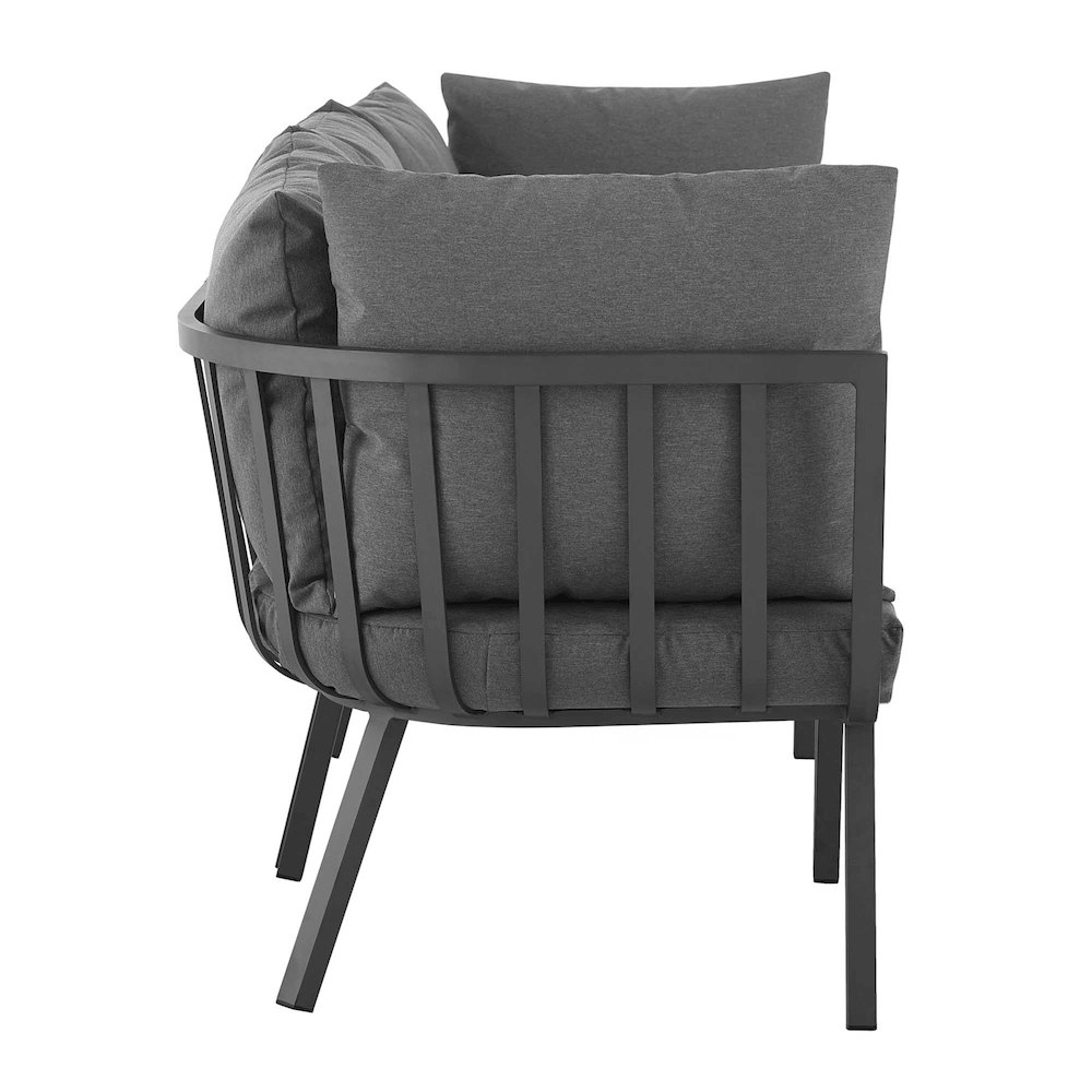 Riverside 3 Piece Outdoor Patio Aluminum Sectional Sofa Set. Picture 3