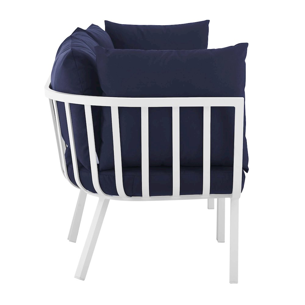 Riverside 3 Piece Outdoor Patio Aluminum Sectional Sofa Set. Picture 2