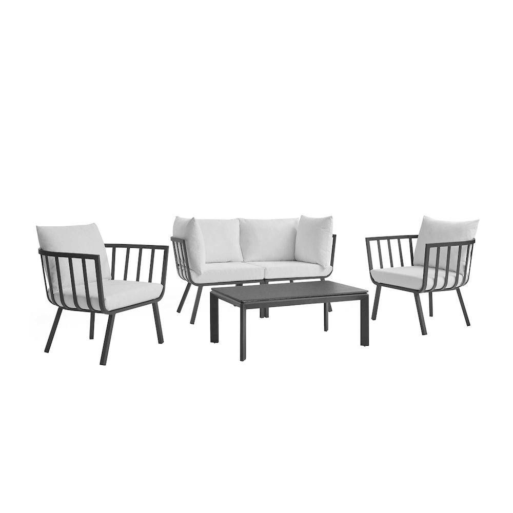 Riverside 5 Piece Outdoor Patio Aluminum Set. Picture 1