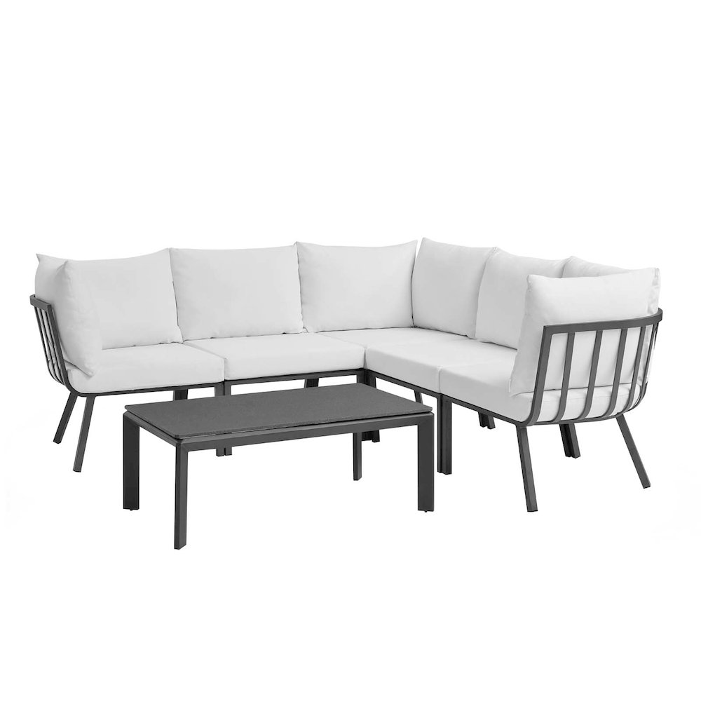 Riverside 6 Piece Outdoor Patio Aluminum Set. Picture 1