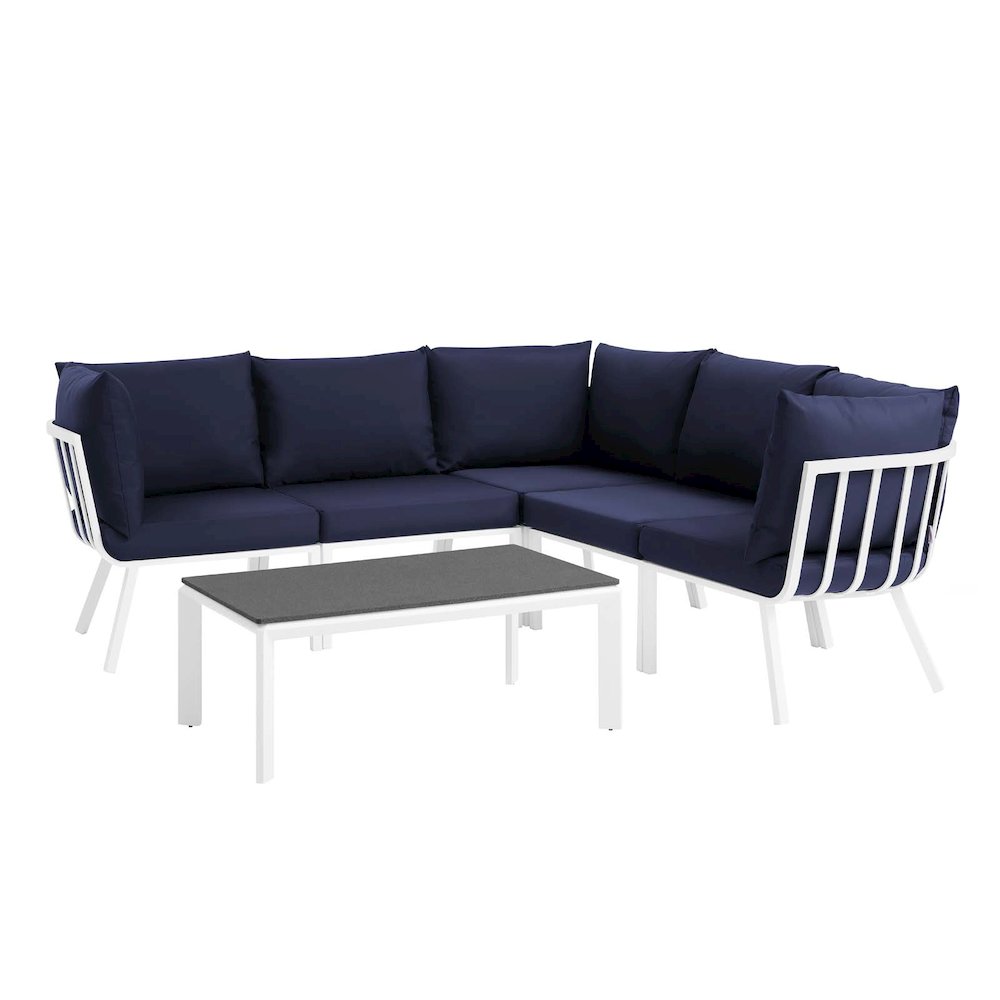 Riverside 6 Piece Outdoor Patio Aluminum Set. Picture 1