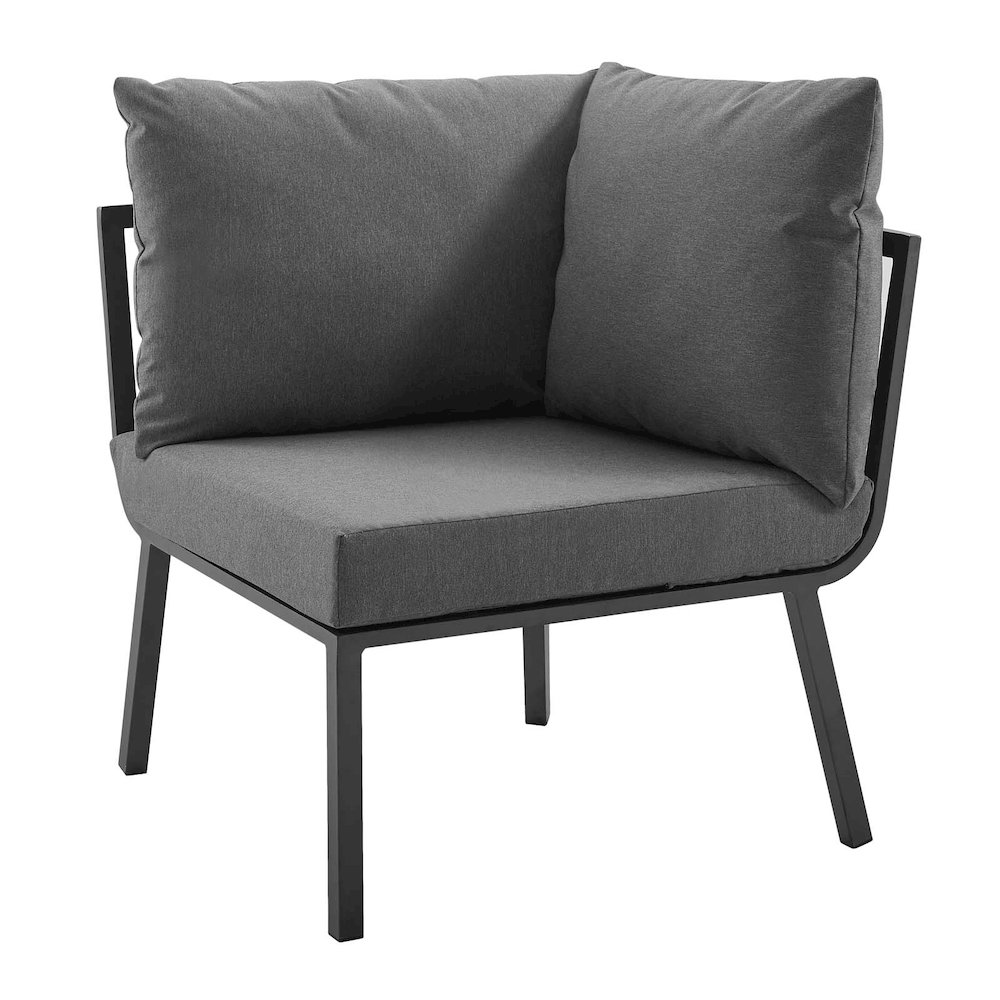 Riverside 5 Piece Outdoor Patio Aluminum Sectional. Picture 7