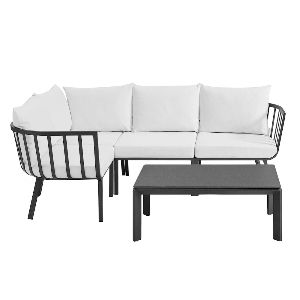 Riverside 5 Piece Outdoor Patio Aluminum Set. Picture 1