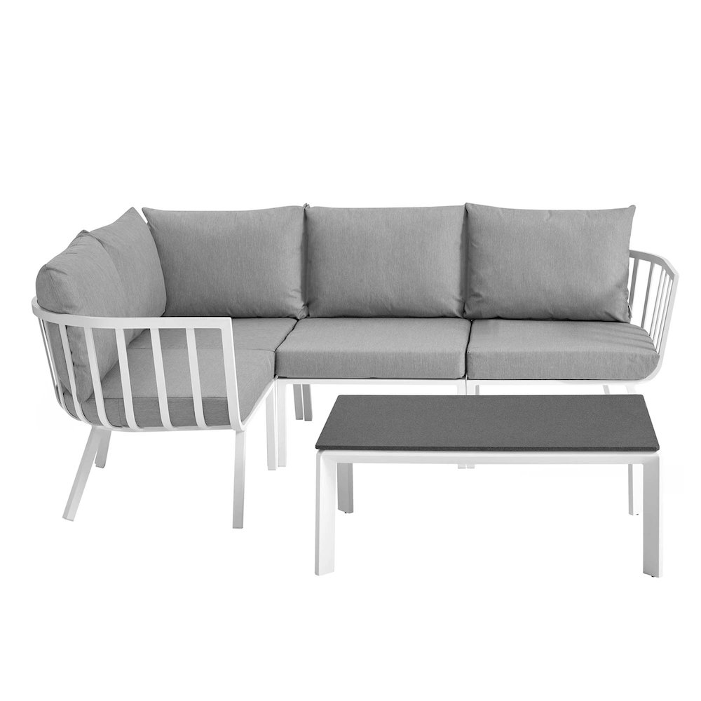 Riverside 5 Piece Outdoor Patio Aluminum Set. Picture 1