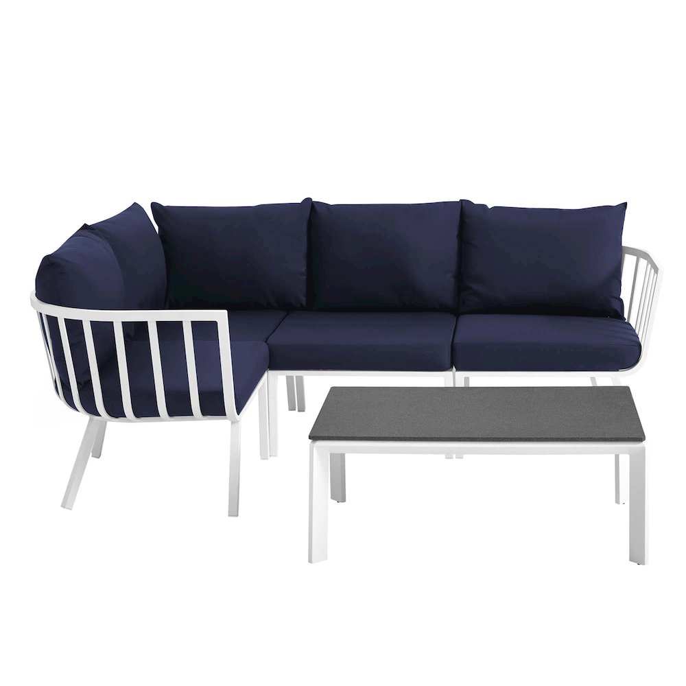 Riverside 5 Piece Outdoor Patio Aluminum Set. Picture 1