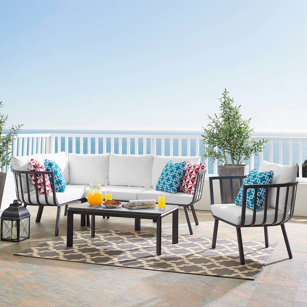 Riverside 6 Piece Outdoor Patio Aluminum Set. Picture 17