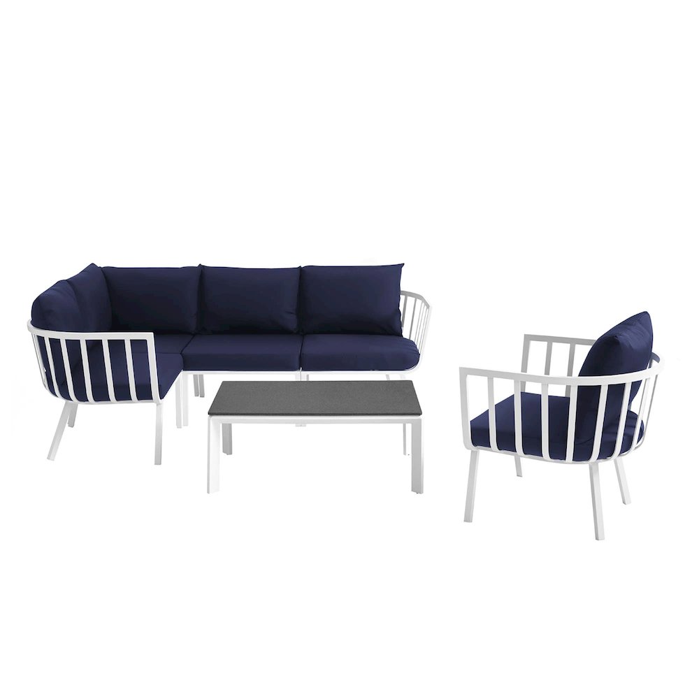 Riverside 6 Piece Outdoor Patio Aluminum Set. Picture 1