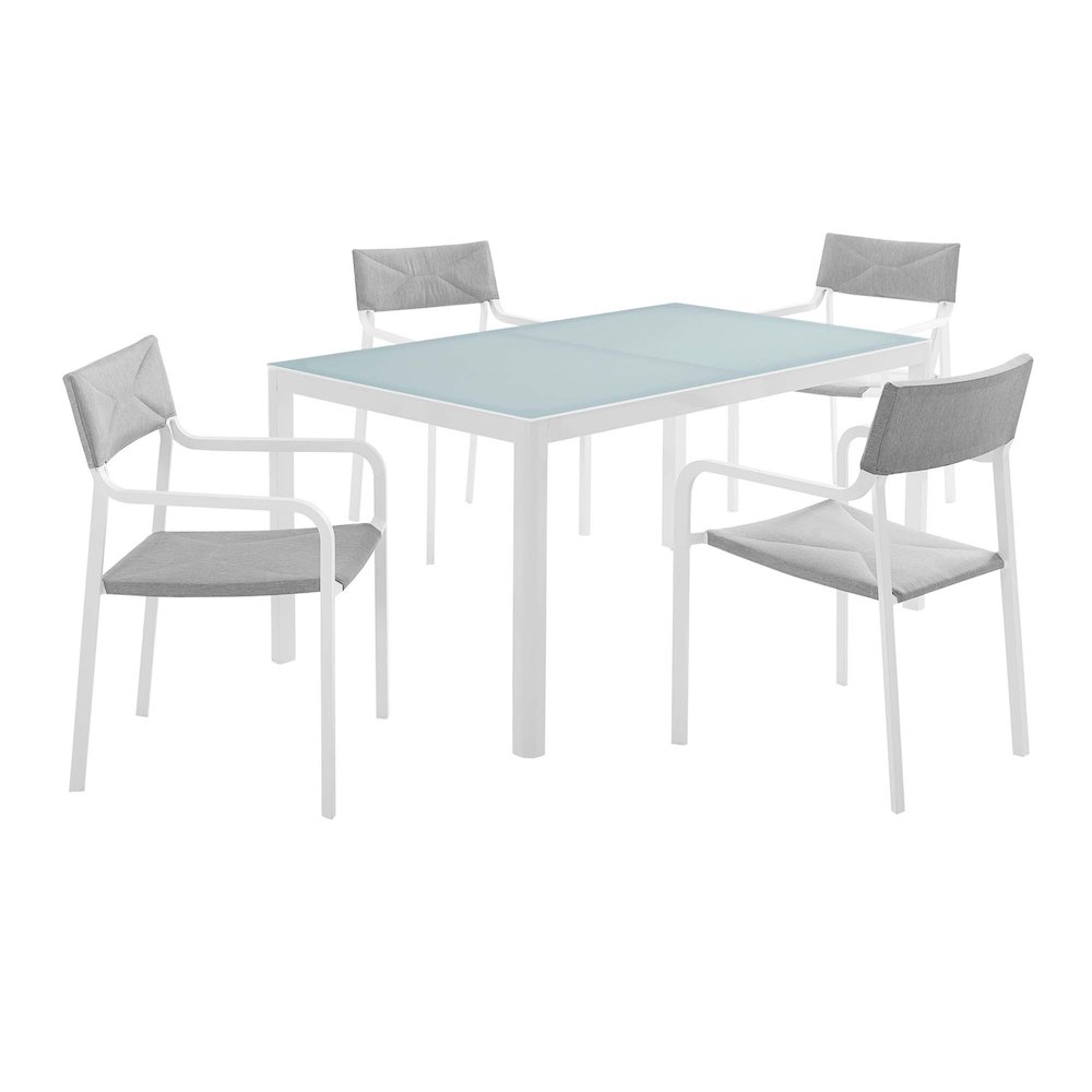 Raleigh 5 Piece Outdoor Patio Aluminum Dining Set. Picture 1