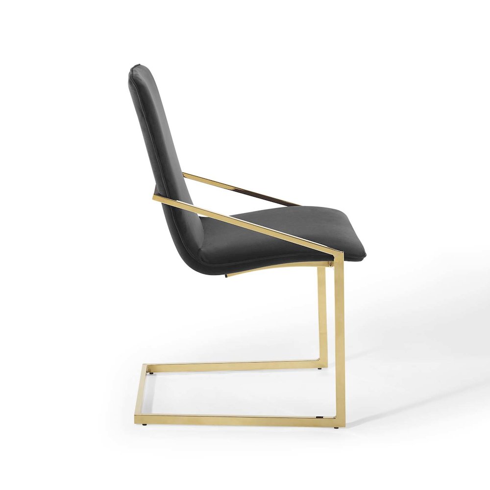 Pitch Performance Velvet Dining Armchair. Picture 3