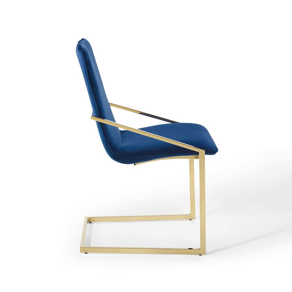 Pitch Performance Velvet Dining Armchair. Picture 3