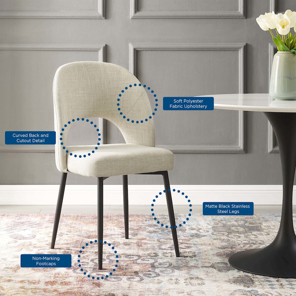 Rouse Upholstered Fabric Dining Side Chair. Picture 3