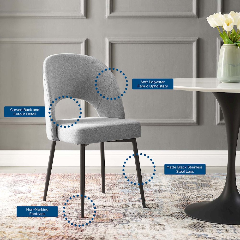 Rouse Upholstered Fabric Dining Side Chair. Picture 8