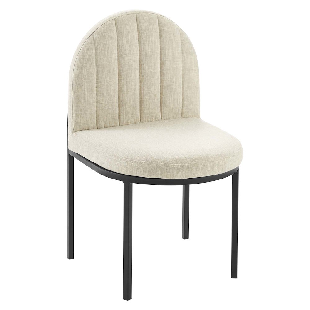Isla Channel Tufted Upholstered Fabric Dining Side Chair. Picture 1
