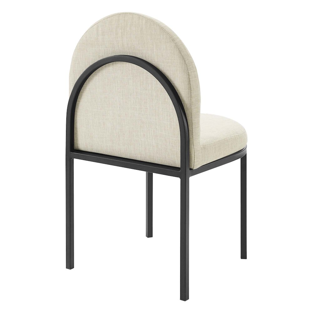 Isla Channel Tufted Upholstered Fabric Dining Side Chair. Picture 4