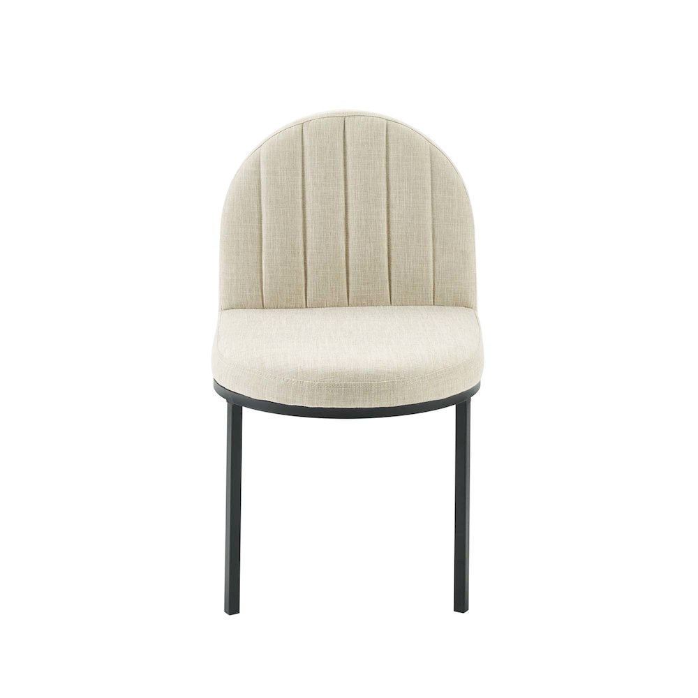 Isla Channel Tufted Upholstered Fabric Dining Side Chair. Picture 5