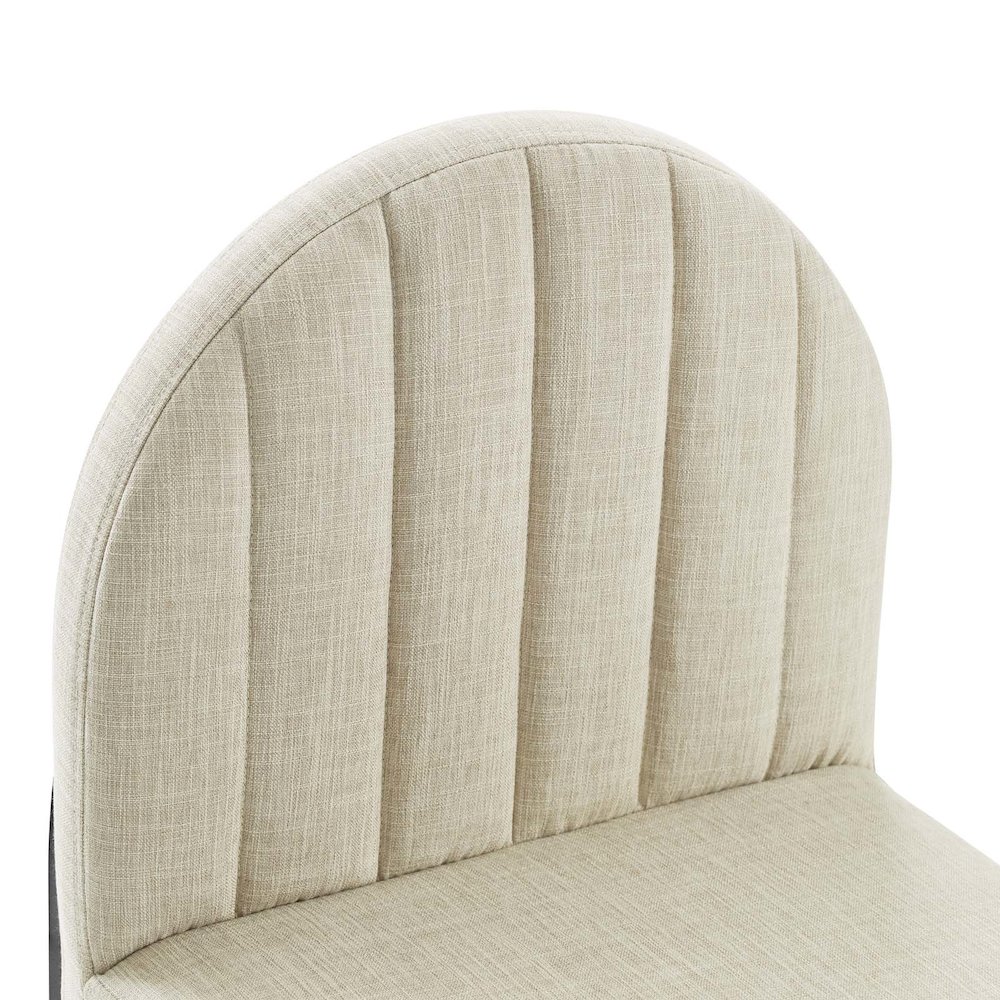 Isla Channel Tufted Upholstered Fabric Dining Side Chair. Picture 6