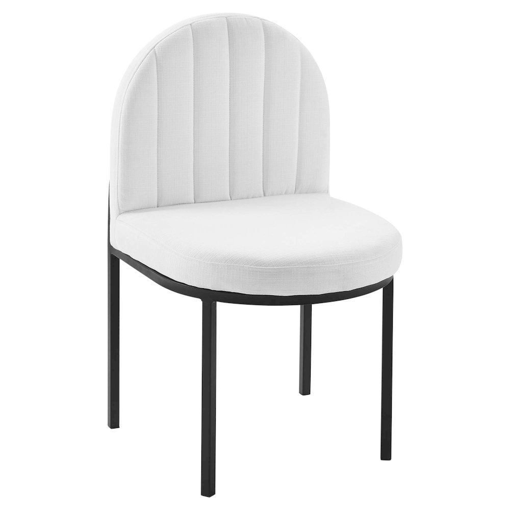 Isla Channel Tufted Upholstered Fabric Dining Side Chair. Picture 1