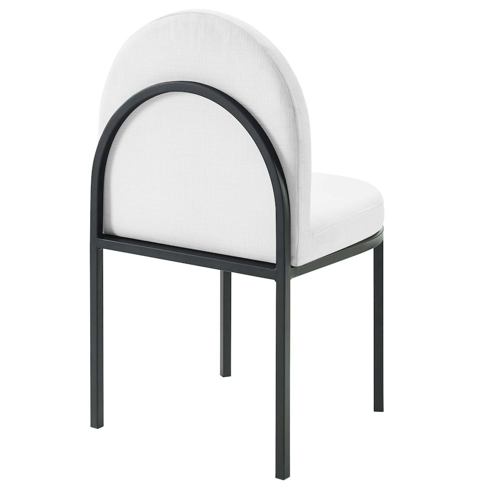 Isla Channel Tufted Upholstered Fabric Dining Side Chair. Picture 4