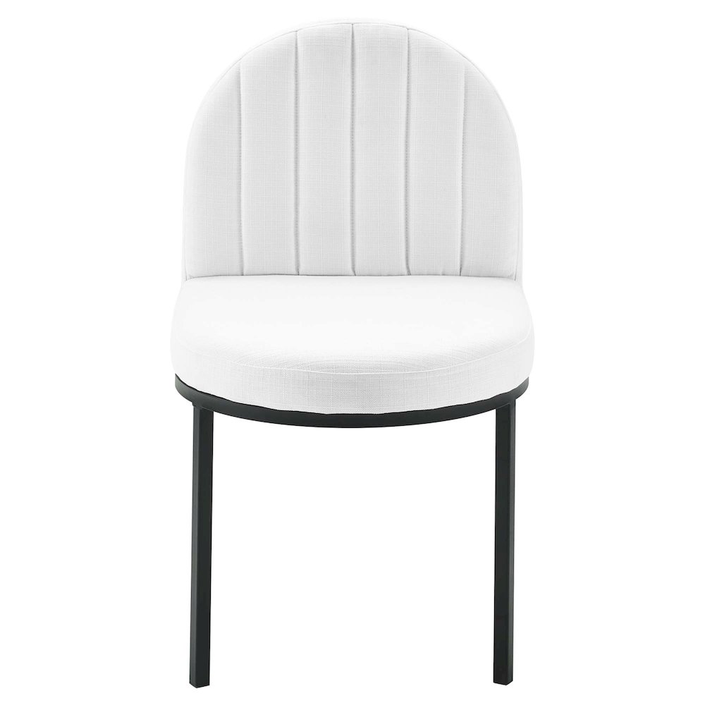Isla Channel Tufted Upholstered Fabric Dining Side Chair. Picture 5