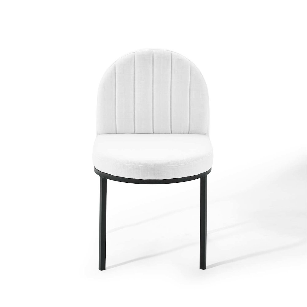 Isla Channel Tufted Upholstered Fabric Dining Side Chair. Picture 6