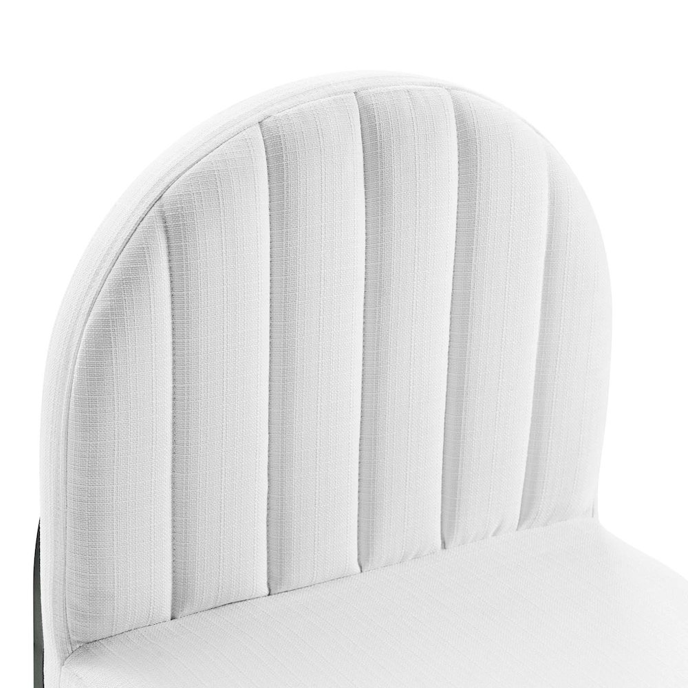 Isla Channel Tufted Upholstered Fabric Dining Side Chair. Picture 7