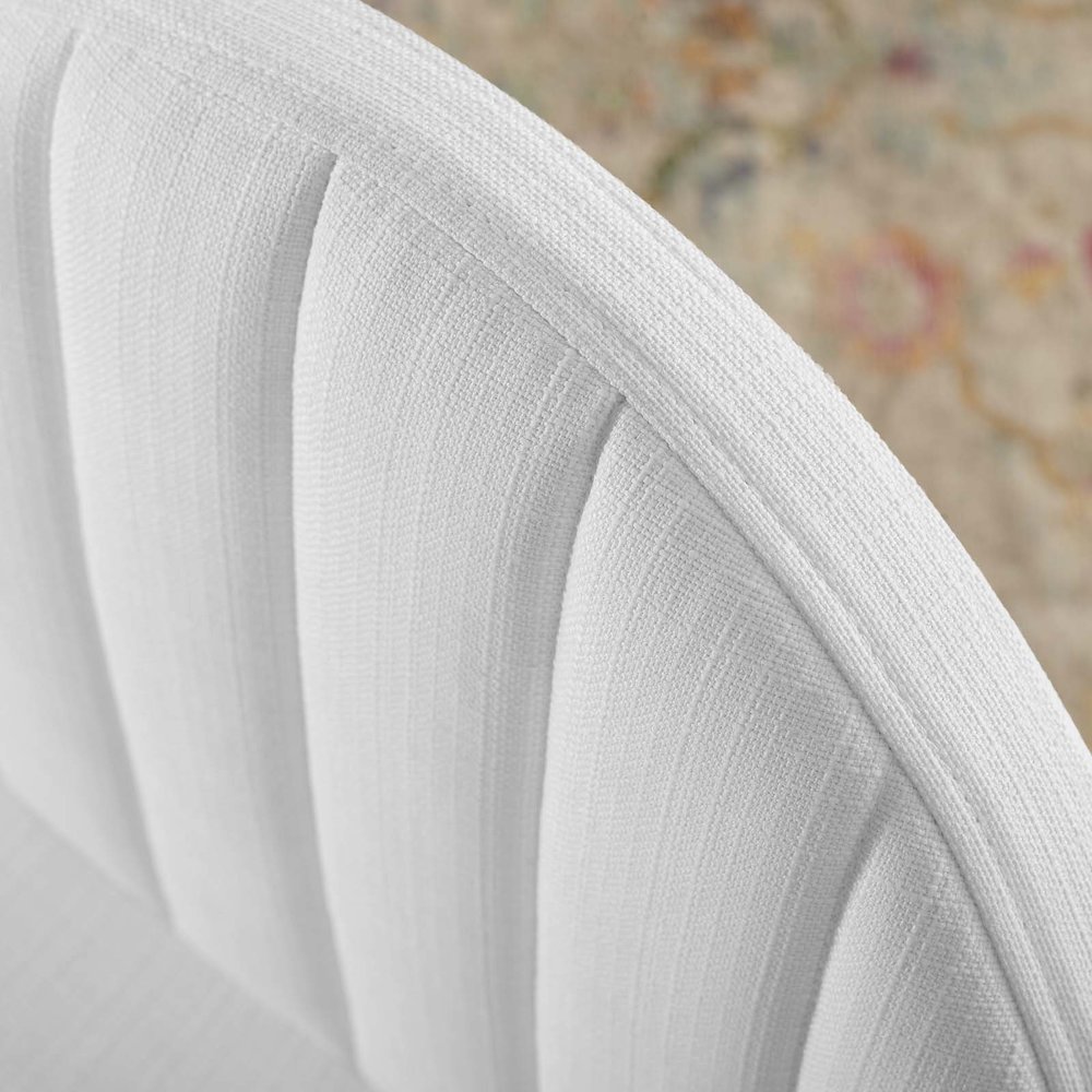 Isla Channel Tufted Upholstered Fabric Dining Side Chair. Picture 9
