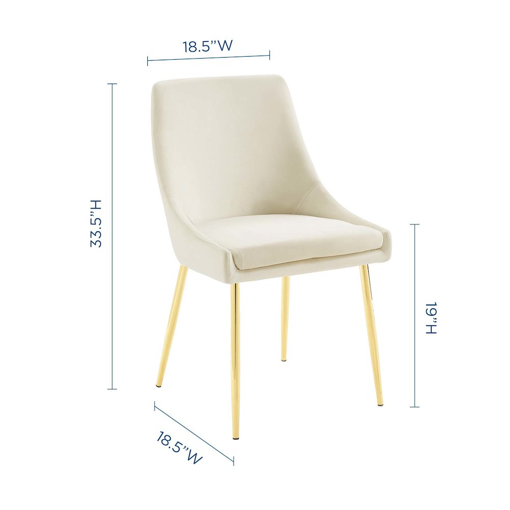 Viscount Performance Velvet Dining Chairs Set of 2. Picture 2