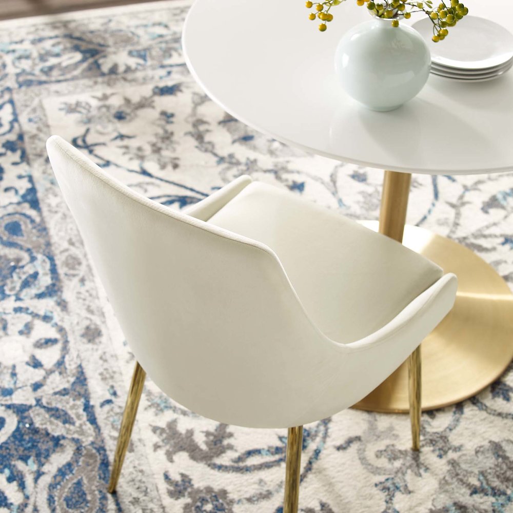 Viscount Performance Velvet Dining Chairs Set of 2. Picture 9
