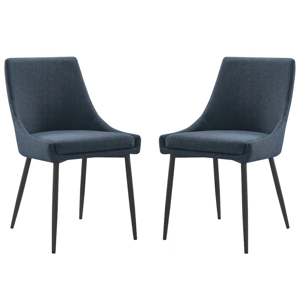 Viscount Upholstered Fabric Dining Chairs Set of 2. Picture 1