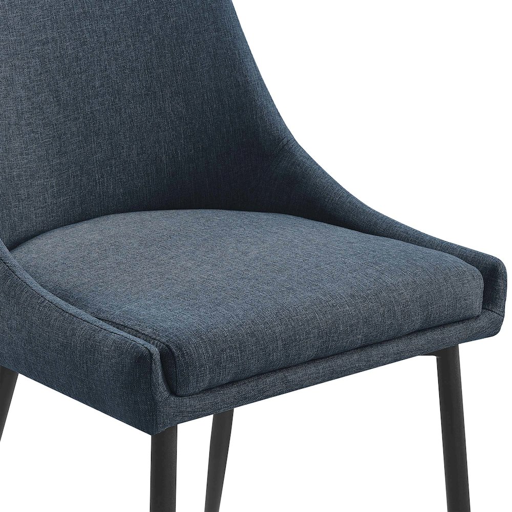 Viscount Upholstered Fabric Dining Chairs Set of 2. Picture 6