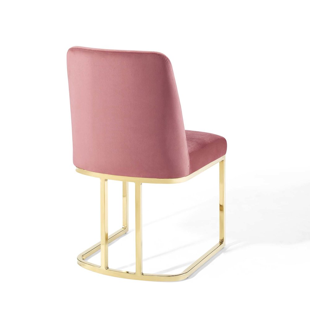 Amplify Sled Base Performance Velvet Dining Side Chair. Picture 4