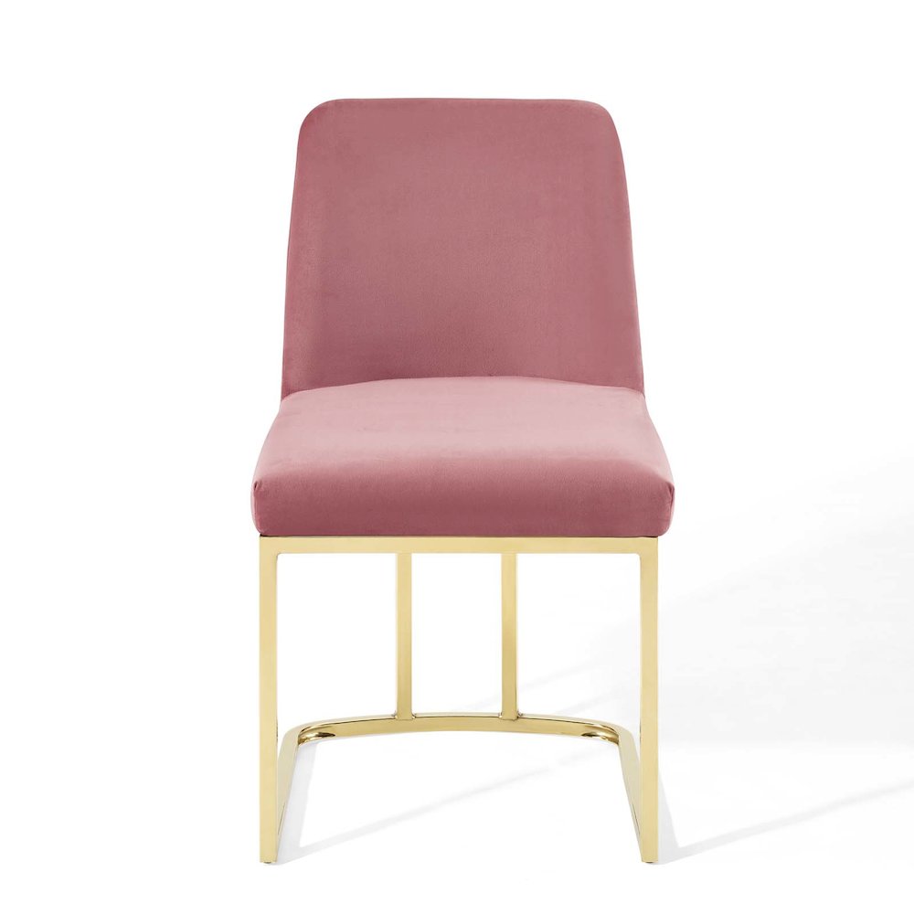 Amplify Sled Base Performance Velvet Dining Side Chair. Picture 5