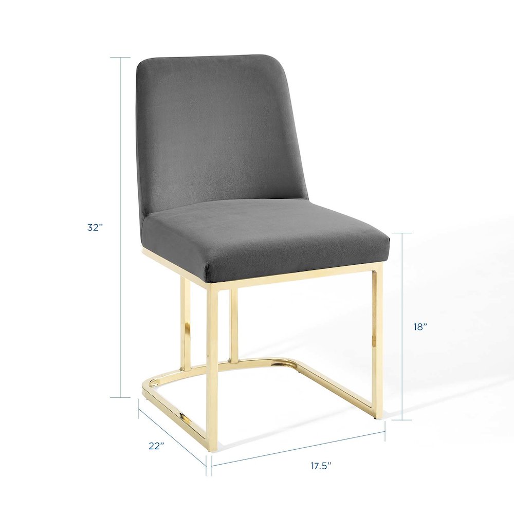 Amplify Sled Base Performance Velvet Dining Side Chair. Picture 2