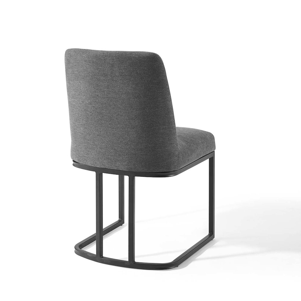 Amplify Sled Base Upholstered Fabric Dining Side Chair. Picture 4
