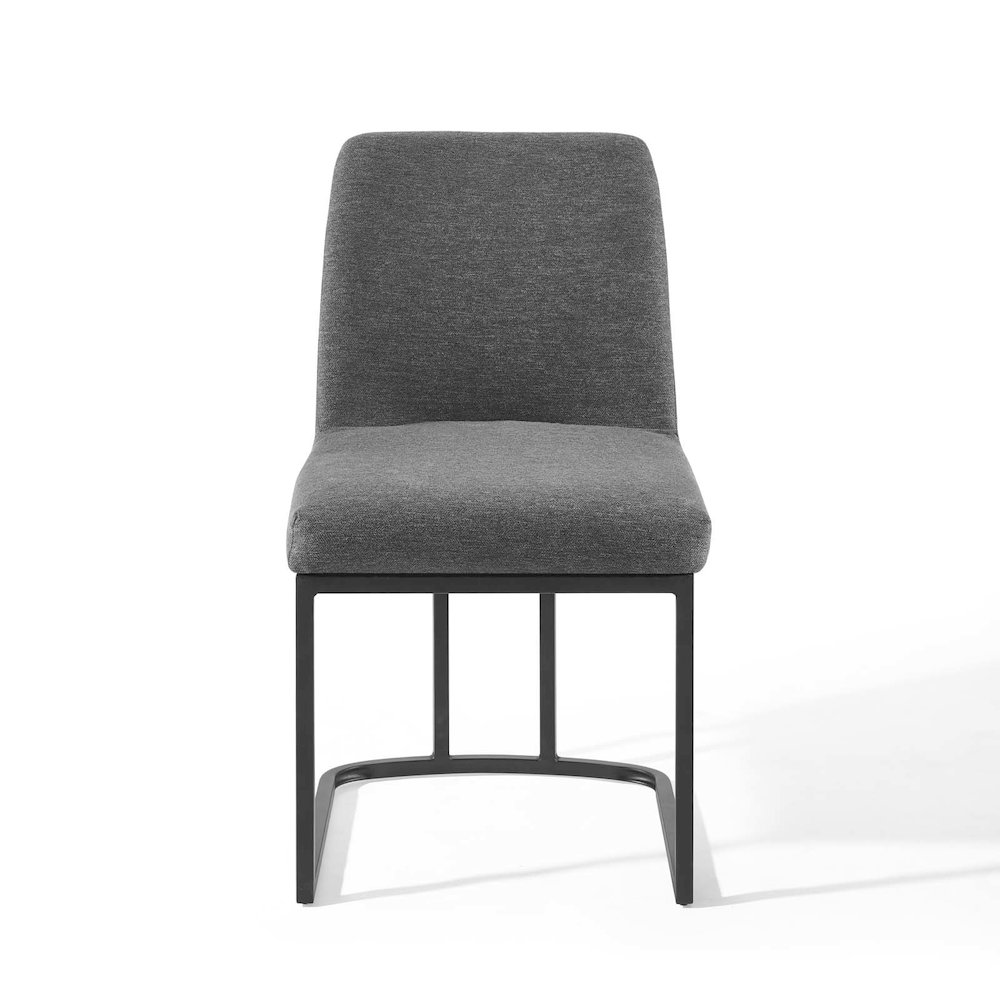 Amplify Sled Base Upholstered Fabric Dining Side Chair. Picture 5