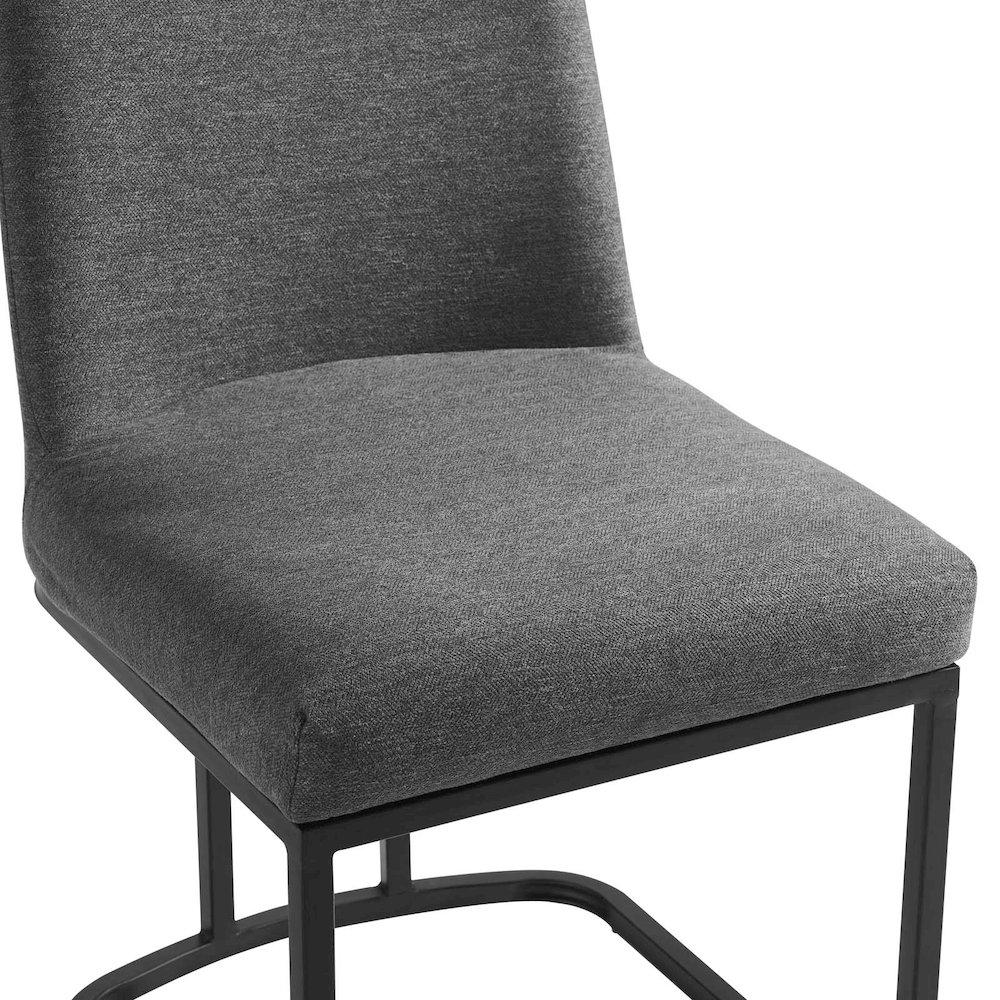 Amplify Sled Base Upholstered Fabric Dining Side Chair. Picture 6