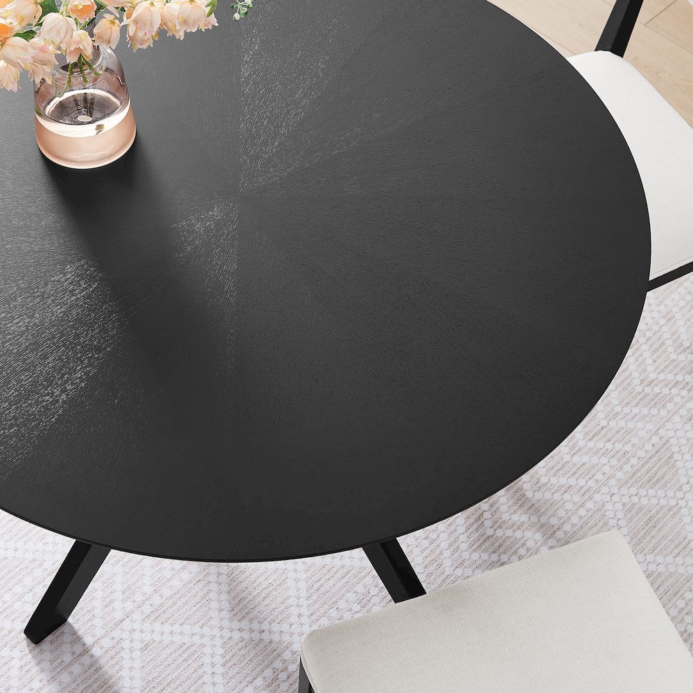 Crossroads 47" Round Wood Dining Table. Picture 8