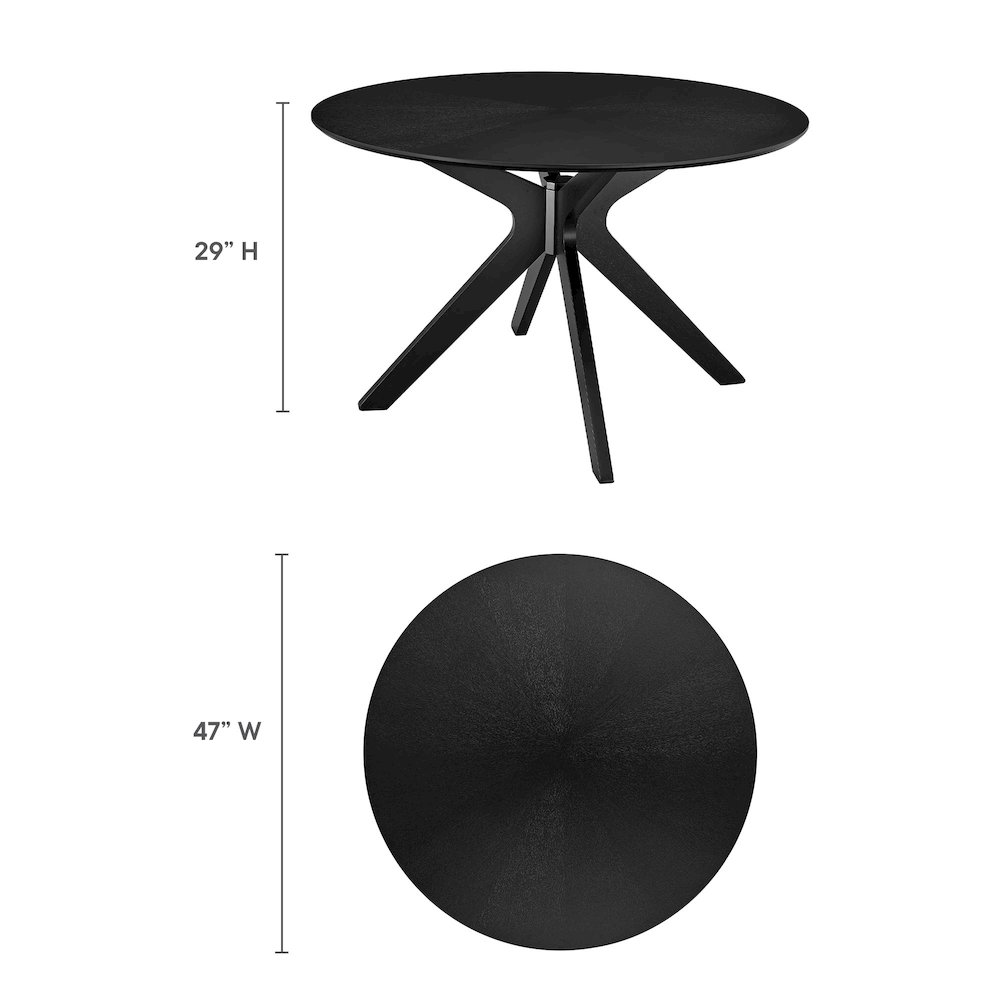 Crossroads 47" Round Wood Dining Table. Picture 3
