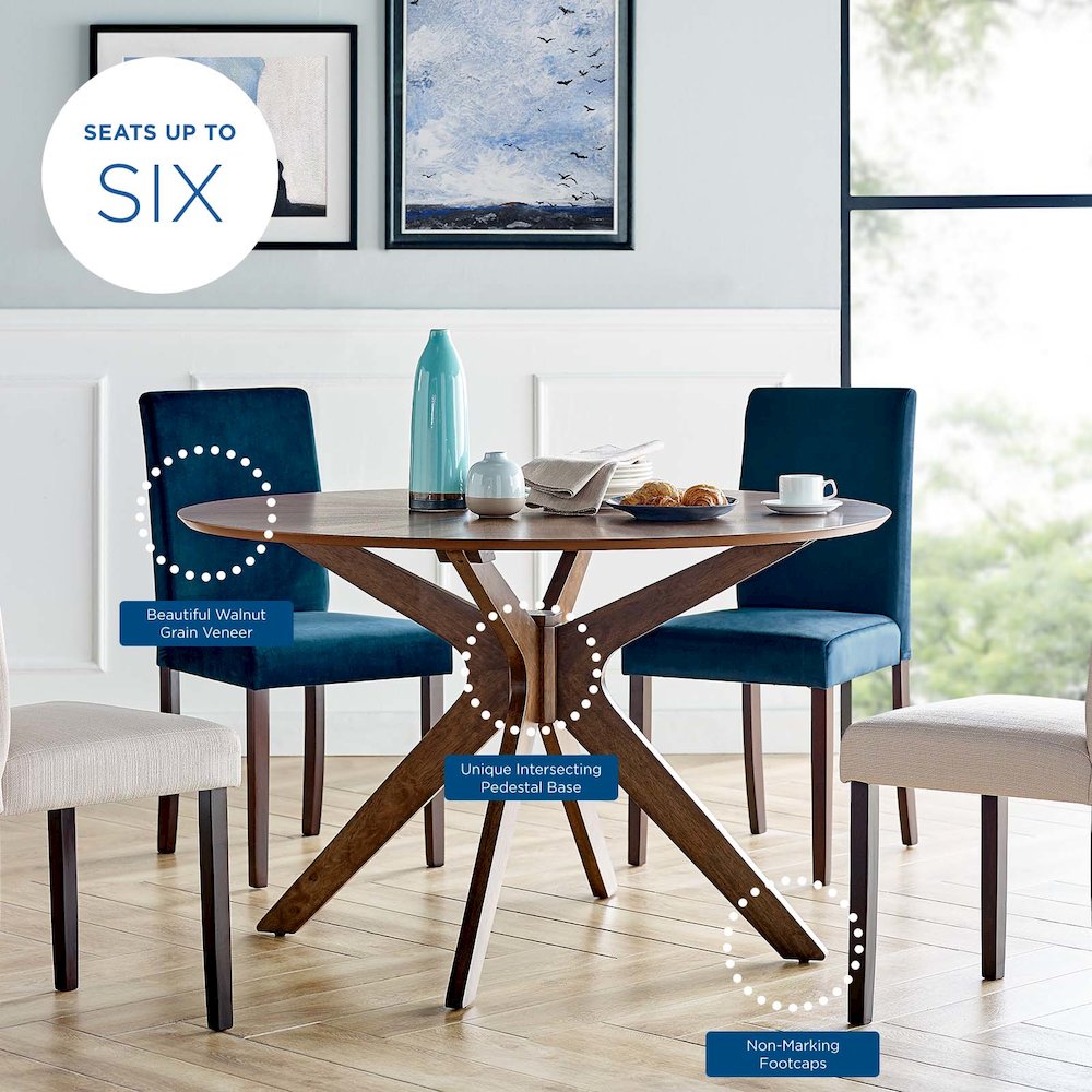 Crossroads 47" Round Wood Dining Table. Picture 10