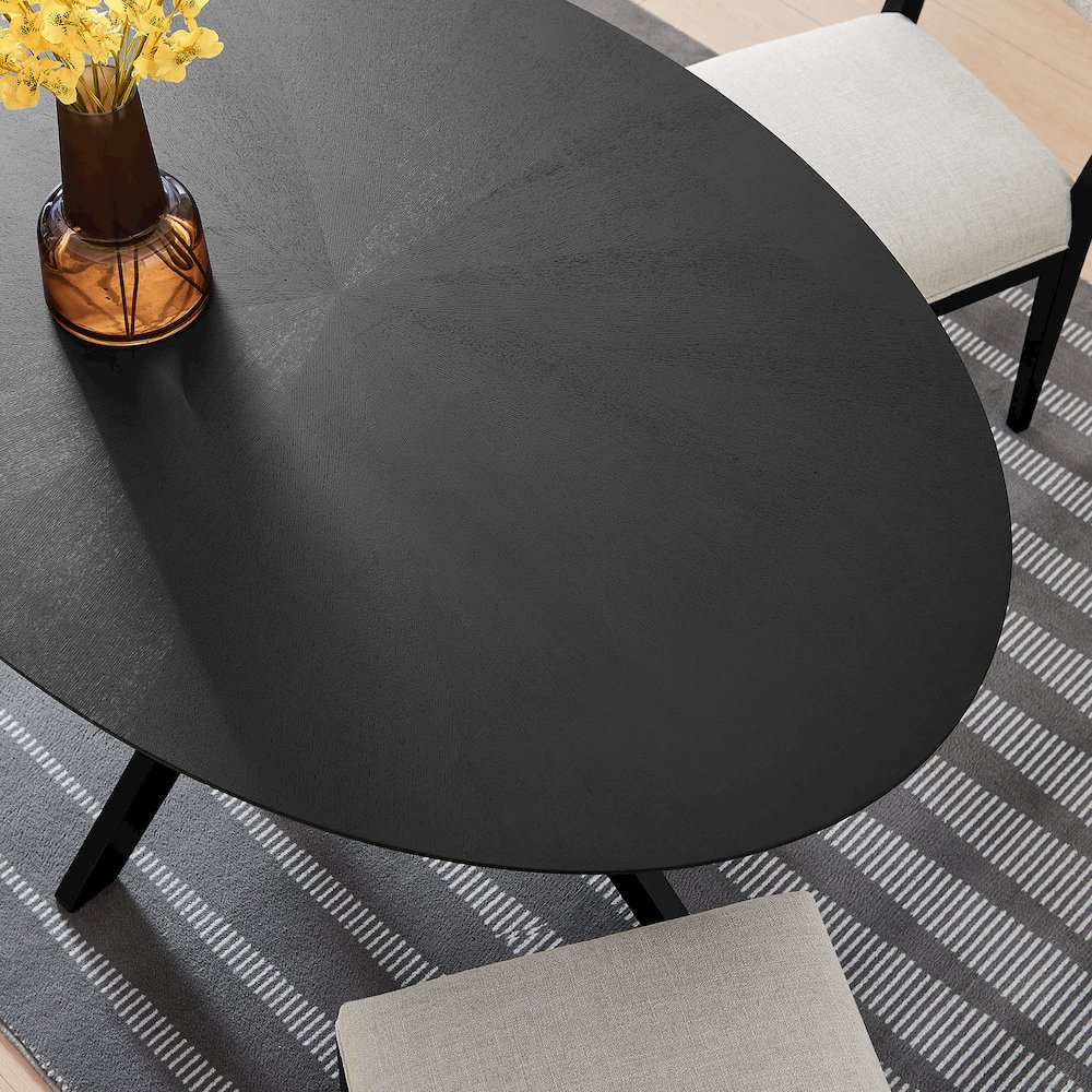 Crossroads 63" Oval Wood Dining Table. Picture 8