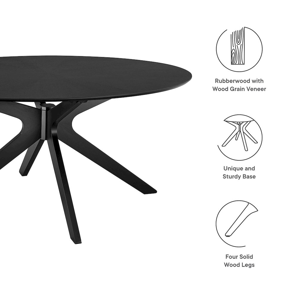 Crossroads 63" Oval Wood Dining Table. Picture 2