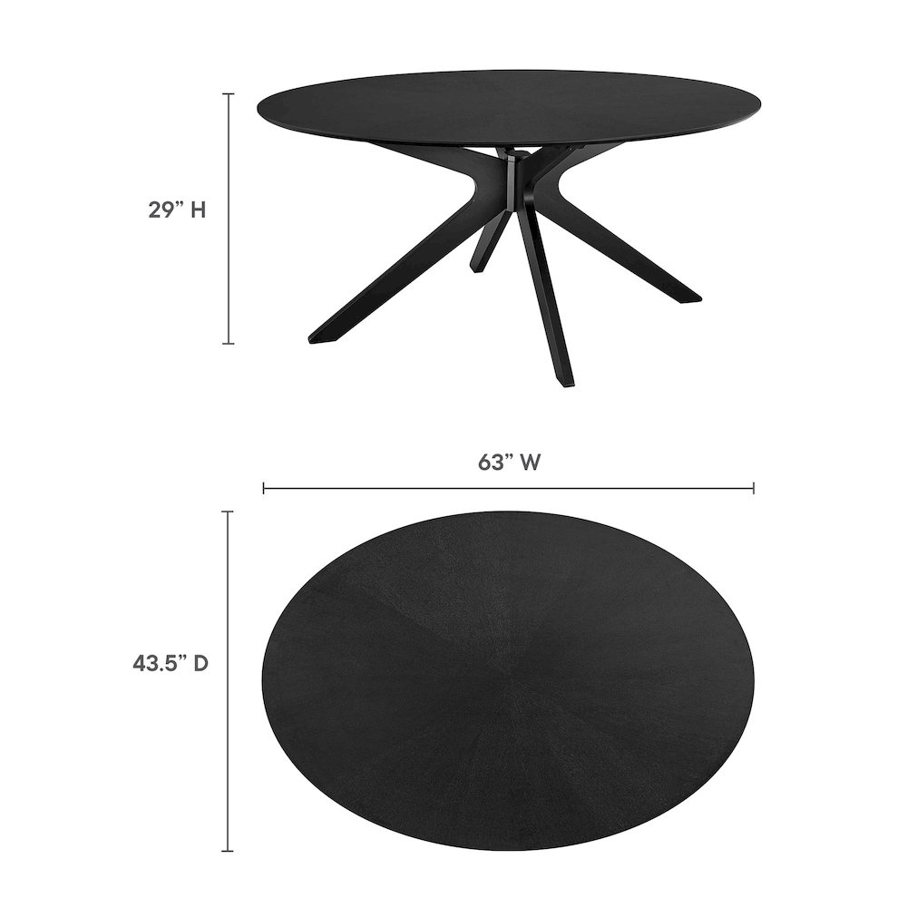 Crossroads 63" Oval Wood Dining Table. Picture 3