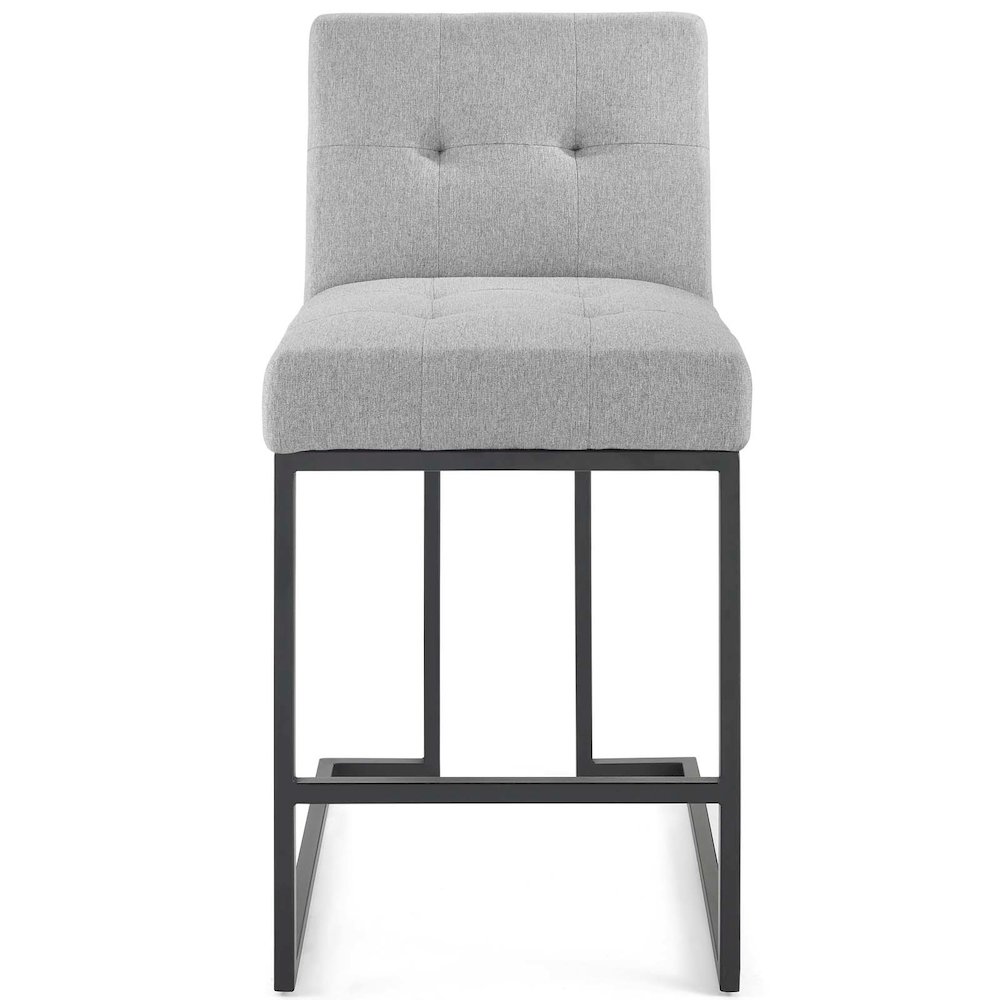 Privy Black Stainless Steel Upholstered Fabric Counter Stool. Picture 4