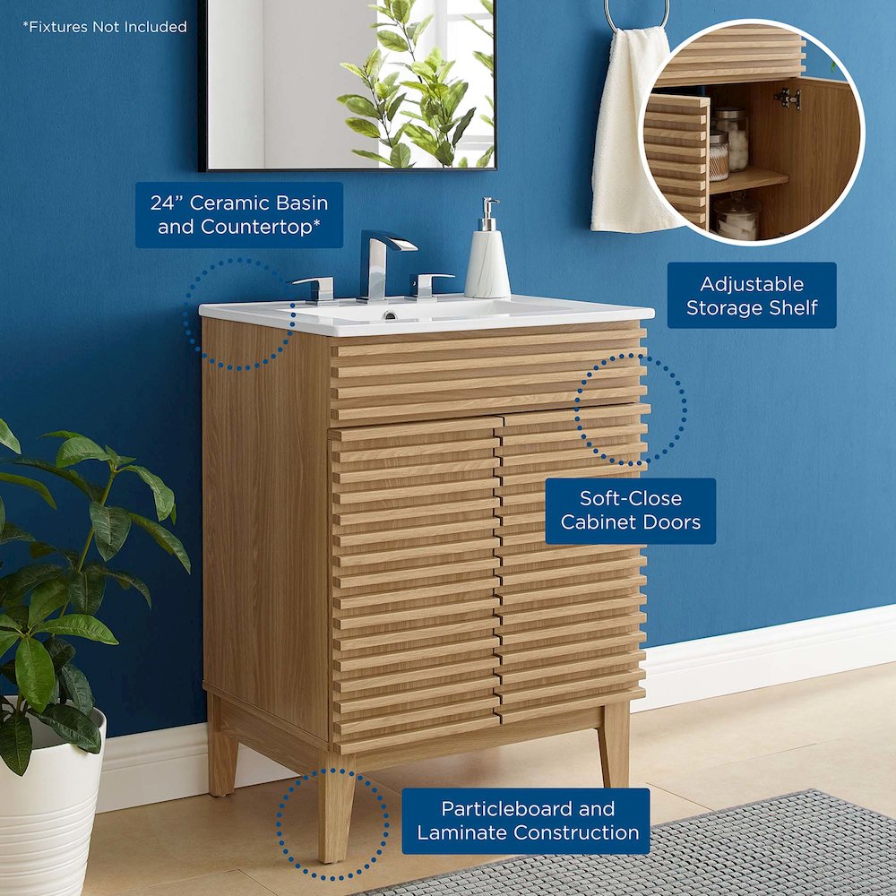 Render 24" Bathroom Vanity. Picture 2